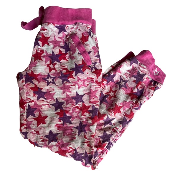 American Girl, CUTE multicolored star pattern joggers, with pockets, drawstring - Picture 2 of 7